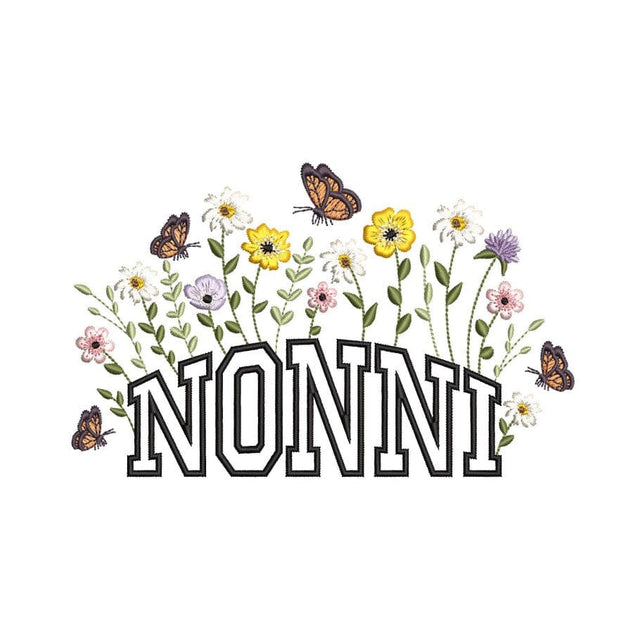 Nonni Flower Embroidery Design, 3 sizes, Instant Download Embroidery/Applique DESIGNS Nino Nadaraia 