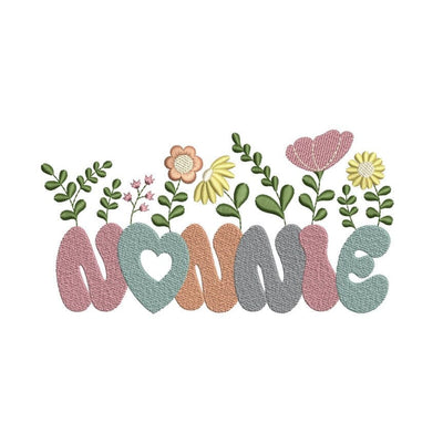 Nonnie Flower Embroidery Design, 3 sizes, Instant Download Embroidery/Applique DESIGNS Nino Nadaraia 