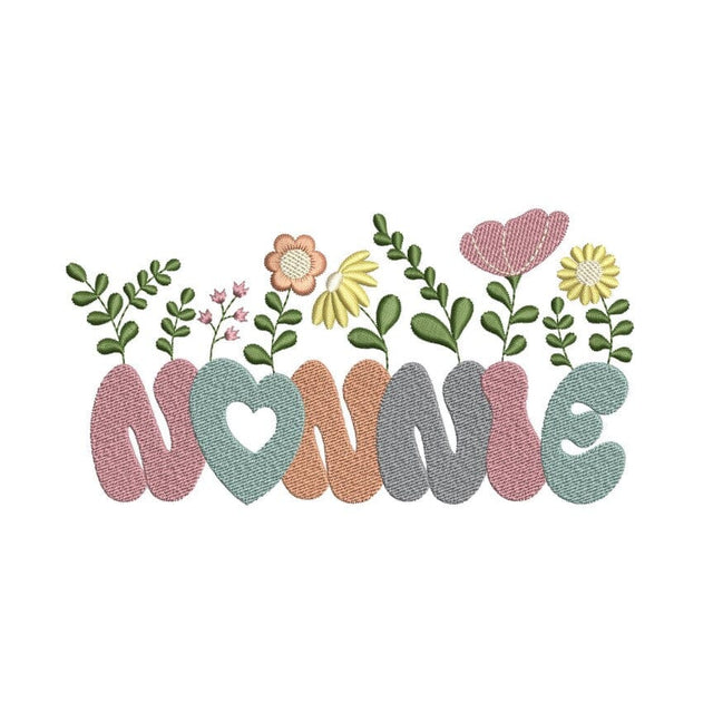 Nonnie Flower Embroidery Design, 3 sizes, Instant Download Embroidery/Applique DESIGNS Nino Nadaraia 