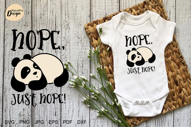Nope, Just Nope | Cute Sleepy Panda SVG SVG Klava P 