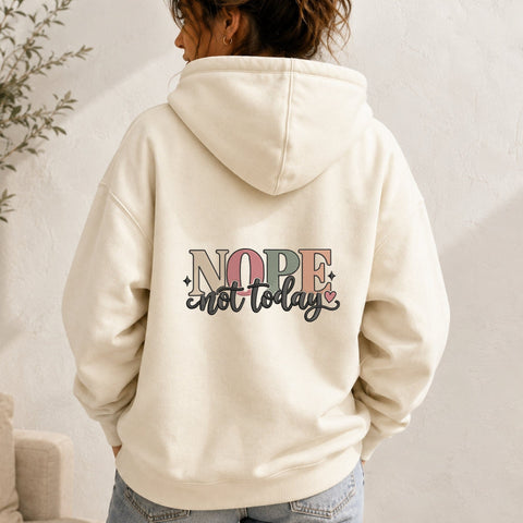 Nope Not Today Embroidery Design – Funny Sarcastic Saying Retro Typography Machine Embroidery File Embroidery/Applique DESIGNS PatternFeed8 