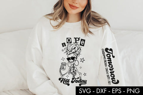 Nope Not Today Skeleton SVG Coffee PNG SVG Freeling Design House 