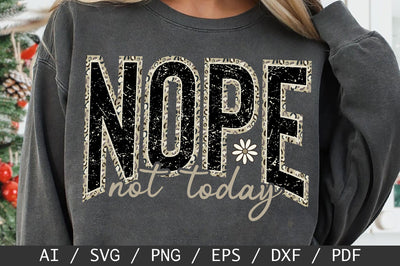 Nope Not Today SVG, Camo Sarcastic SVG, Funny SVG PNG SVG SVG Studio 