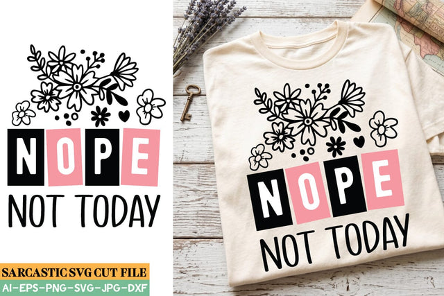 Nope Not today SVG Design SVG BlackCatsMedia 