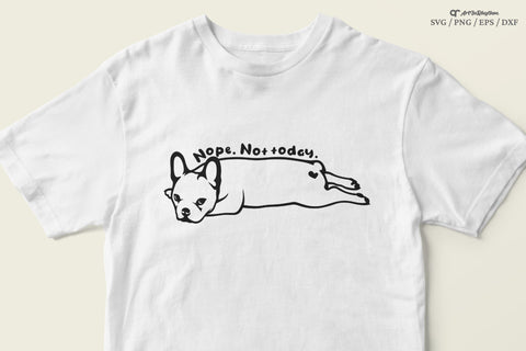 Nope not today Svg, Pug Svg, Dog Svg, Cute Dog Svg, Funny Shirt Design SVG Artinrhythm shop 