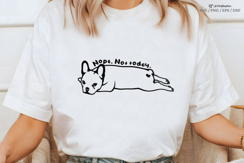 Nope not today Svg, Pug Svg, Dog Svg, Cute Dog Svg, Funny Shirt Design SVG Artinrhythm shop 