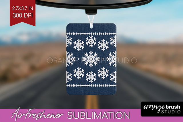 Nordic Christmas Air Freshener PNG - Winter Car Freshener Sublimation OrangeBrushStudio 