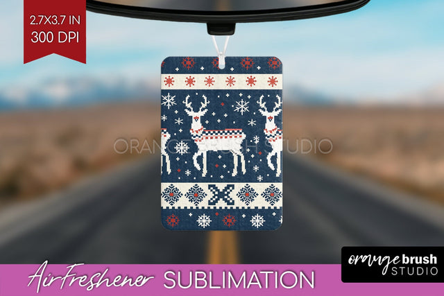 Nordic Christmas Air Freshener PNG - Winter Car Freshener Sublimation OrangeBrushStudio 