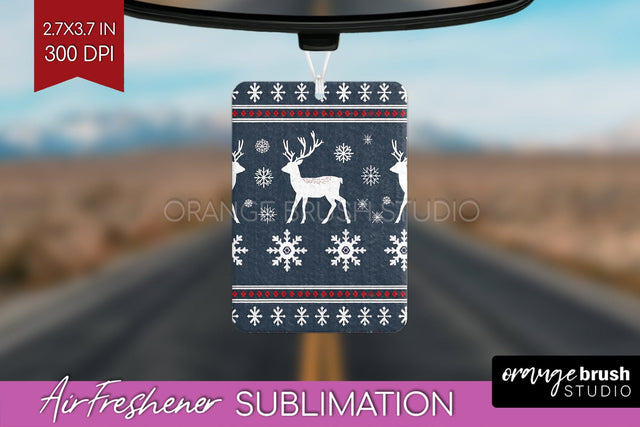 Nordic Christmas Air Freshener PNG - Winter Car Freshener Sublimation OrangeBrushStudio 