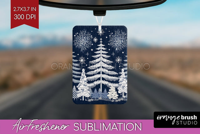 Nordic Christmas Air Freshener PNG - Winter Car Freshener Sublimation OrangeBrushStudio 