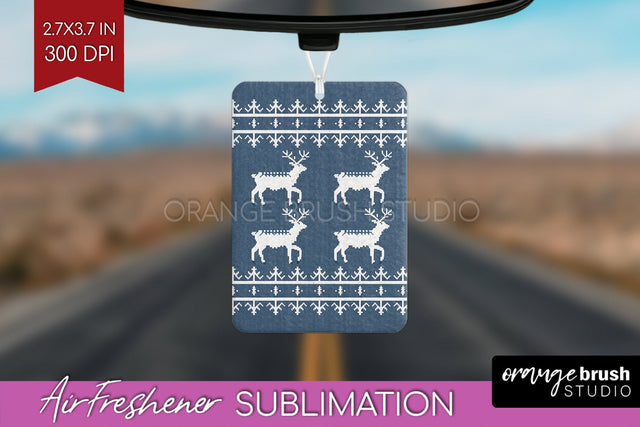 Nordic Christmas Air Freshener PNG - Winter Car Freshener Sublimation OrangeBrushStudio 