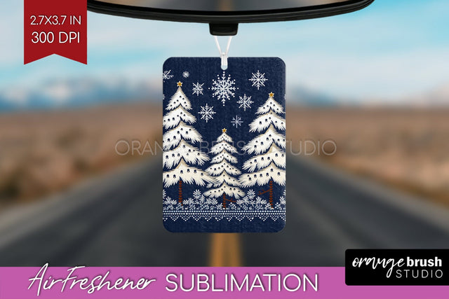 Nordic Christmas Air Freshener PNG - Winter Car Freshener Sublimation OrangeBrushStudio 