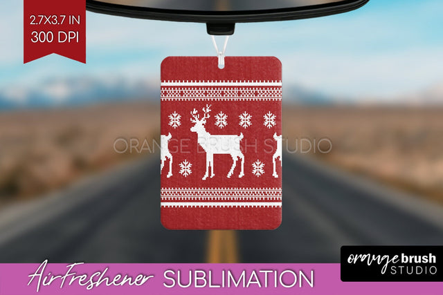 Nordic Christmas Air Freshener PNG - Winter Car Freshener Sublimation OrangeBrushStudio 