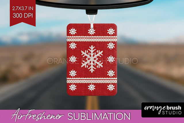 Nordic Christmas Air Freshener PNG - Winter Car Freshener Sublimation OrangeBrushStudio 