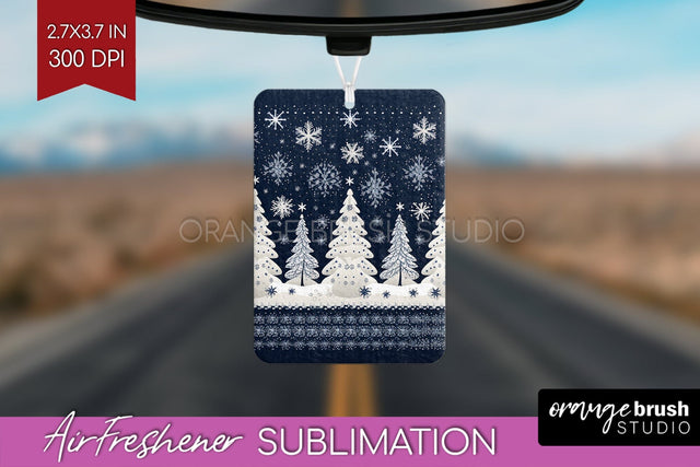 Nordic Christmas Air Freshener PNG - Winter Car Freshener Sublimation OrangeBrushStudio 