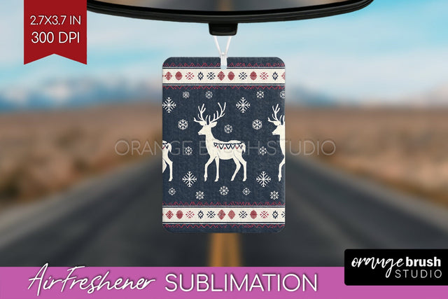 Nordic Christmas Air Freshener PNG - Winter Car Freshener Sublimation OrangeBrushStudio 