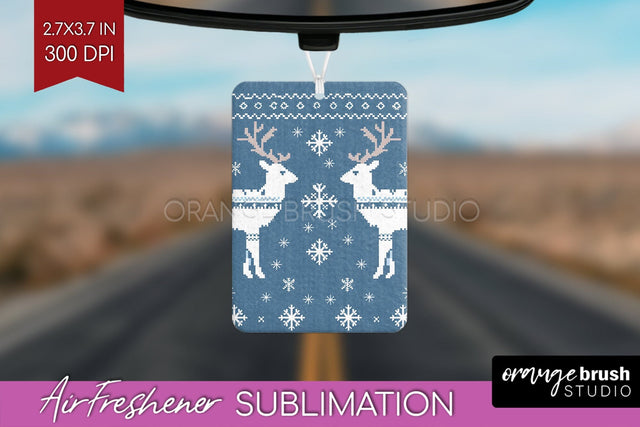 Nordic Christmas Air Freshener PNG - Winter Car Freshener Sublimation OrangeBrushStudio 
