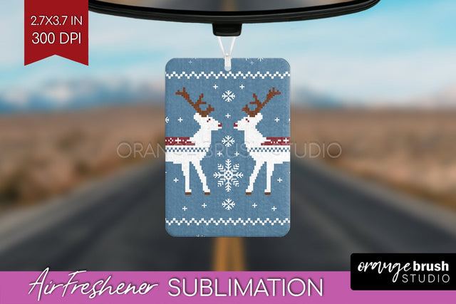 Nordic Christmas Air Freshener PNG - Winter Car Freshener Sublimation OrangeBrushStudio 
