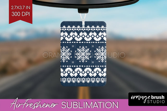 Nordic Christmas Air Freshener PNG - Winter Car Freshener Sublimation OrangeBrushStudio 