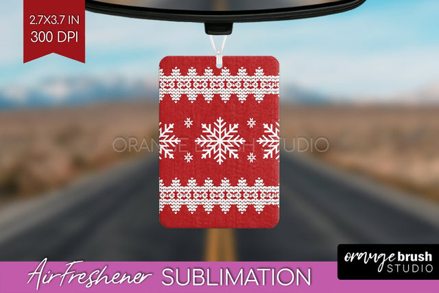 Nordic Christmas Air Freshener PNG - Winter Car Freshener Sublimation OrangeBrushStudio 