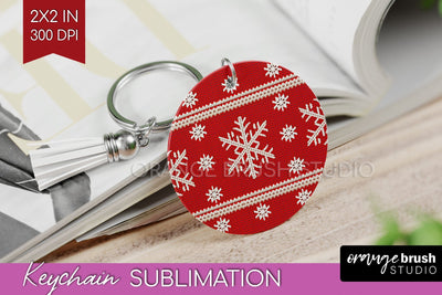 Nordic Christmas Keychain PNG - Winter Keychain Sublimation Sublimation OrangeBrushStudio 