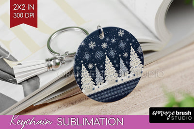 Nordic Christmas Keychain PNG - Winter Keychain Sublimation Sublimation OrangeBrushStudio 