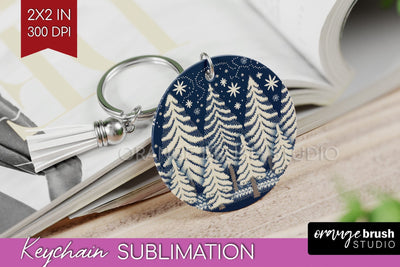Nordic Christmas Keychain PNG - Winter Keychain Sublimation Sublimation OrangeBrushStudio 
