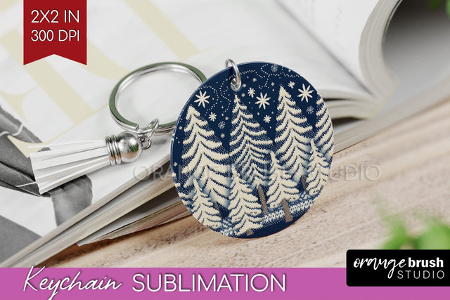 Nordic Christmas Keychain PNG - Winter Keychain Sublimation Sublimation OrangeBrushStudio 