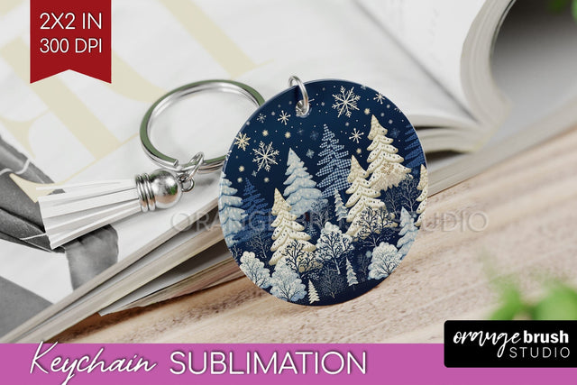 Nordic Christmas Keychain PNG - Winter Keychain Sublimation Sublimation OrangeBrushStudio 