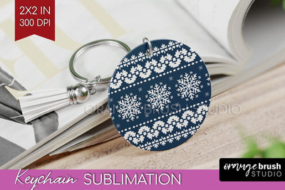Nordic Christmas Keychain PNG - Winter Keychain Sublimation Sublimation OrangeBrushStudio 