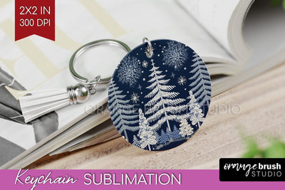 Nordic Christmas Keychain PNG - Winter Keychain Sublimation Sublimation OrangeBrushStudio 