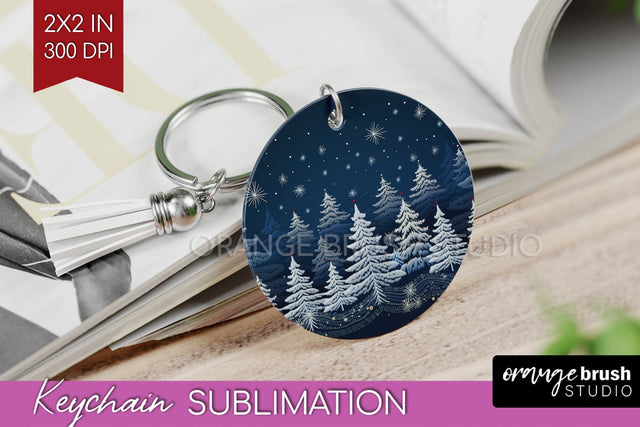 Nordic Christmas Keychain PNG - Winter Keychain Sublimation Sublimation OrangeBrushStudio 