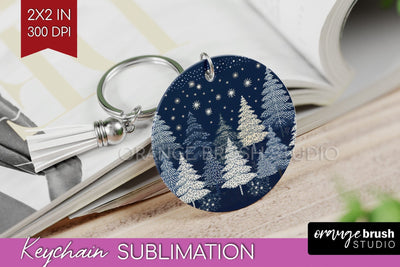 Nordic Christmas Keychain PNG - Winter Keychain Sublimation Sublimation OrangeBrushStudio 