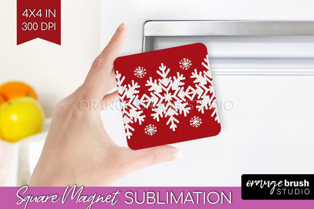 Nordic Christmas Magnet Sublimation - Winter Magnet PNG Sublimation OrangeBrushStudio 
