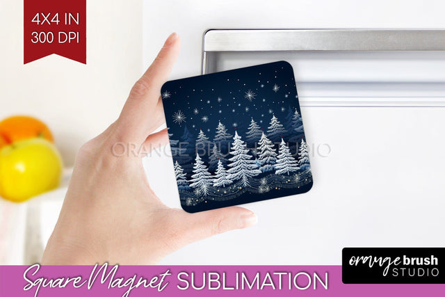 Nordic Christmas Magnet Sublimation - Winter Magnet PNG Sublimation OrangeBrushStudio 