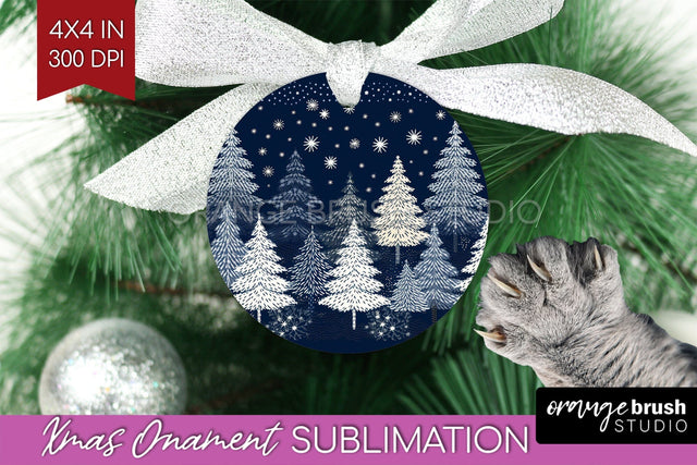 Nordic Christmas Ornament PNG - Winter Pattern Sublimation Sublimation OrangeBrushStudio 