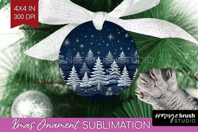 Nordic Christmas Ornament PNG - Winter Pattern Sublimation Sublimation OrangeBrushStudio 