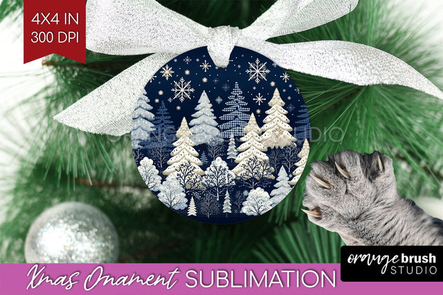 Nordic Christmas Ornament PNG - Winter Pattern Sublimation Sublimation OrangeBrushStudio 