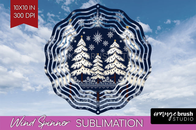 Nordic Christmas Wind Spinner Sublimation PNG Sublimation OrangeBrushStudio 