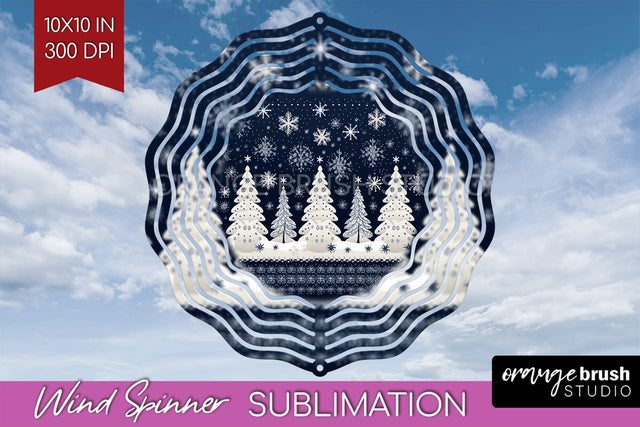 Nordic Christmas Wind Spinner Sublimation PNG Sublimation OrangeBrushStudio 