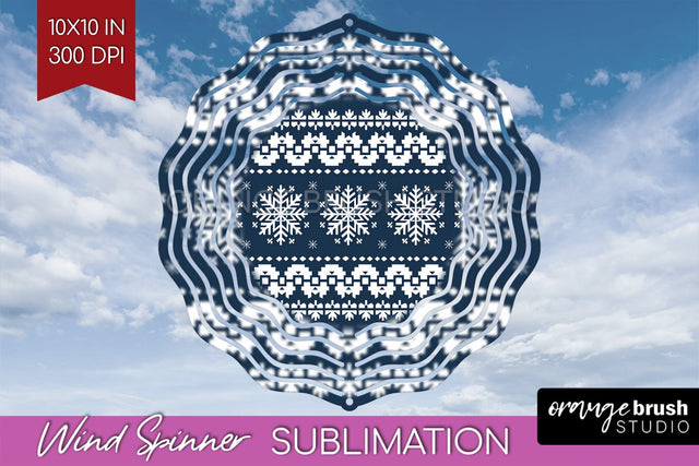 Nordic Christmas Wind Spinner Sublimation PNG Sublimation OrangeBrushStudio 