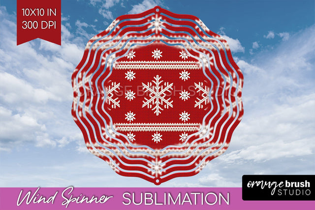 Nordic Christmas Wind Spinner Sublimation PNG Sublimation OrangeBrushStudio 