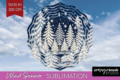 Nordic Christmas Wind Spinner Sublimation PNG Sublimation OrangeBrushStudio 