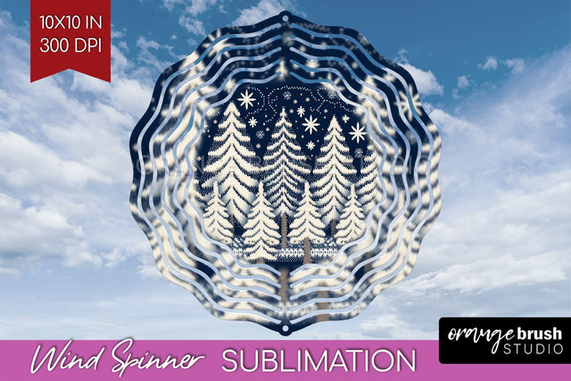 Nordic Christmas Wind Spinner Sublimation PNG Sublimation OrangeBrushStudio 
