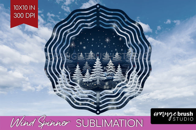 Nordic Christmas Wind Spinner Sublimation PNG Sublimation OrangeBrushStudio 