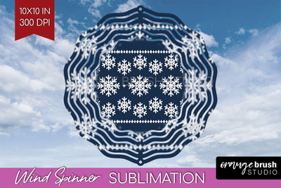 Nordic Christmas Wind Spinner Sublimation PNG Sublimation OrangeBrushStudio 