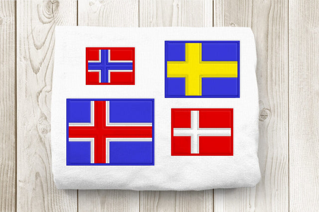 Nordic Cross Flag Applique Embroidery Embroidery/Applique DESIGNS Risa Rocks It 