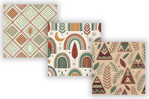 Nordic Geometric Digital Paper – Modern Scandi Aesthetic Seamless Patterns Digital Pattern FloridPrintables 