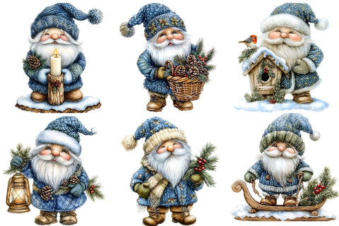 Nordic Green Christmas Gnome Clipart Sublimation SVGArt 