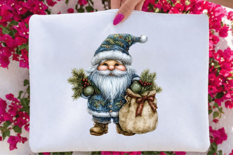 Nordic Green Christmas Gnome Clipart Sublimation SVGArt 